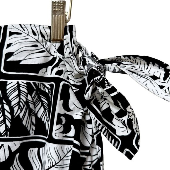 Vintage Talbots Long Skirt Size 10 Cotton Black White Coverup Midi Maxi NWT - Picture 3 of 10